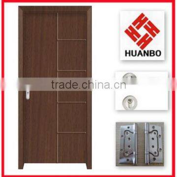 2016 deep carved wooden door laminated MDF PVC interior doors with frame