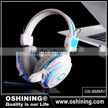 Wholesale New fashion computer gaming headphone with LED (OS-888MV)