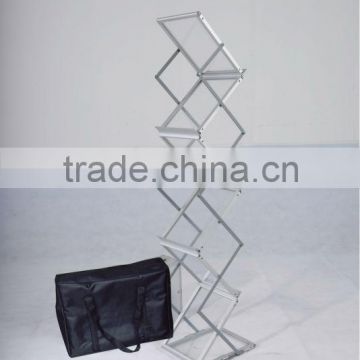 Acrylic tray catalogue shelf display stand packing with carrying bag