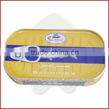 good taste canned sardine fish in oil 125gX50tins