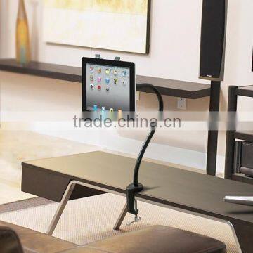 2015 Hottest Suit 15-60mm Thickness Gooseneck Metal Desk Tablet Stand Holder For Ipad