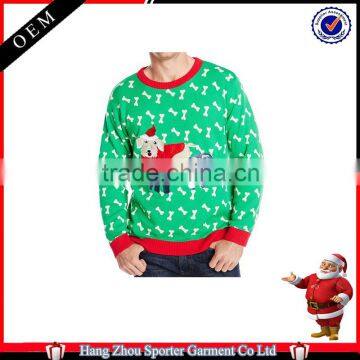 16FZCS06 kids knitted christmas sweater wholesale christmas sweater