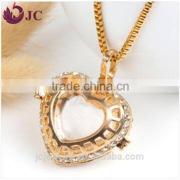 Gold Plated Jewelry Diffuser Aromatherapy Locket Necklace Aroma Diffuser Pendants for Women