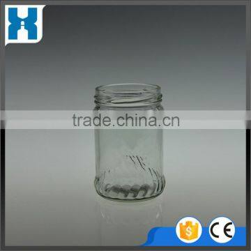 12OZ FLINT EMPTY GLASS JAM JAR