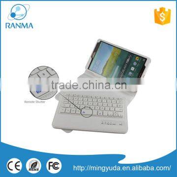 Detachable 8.0 inch tablet pc flip stand leather bluetooth keyboard case for samsung
