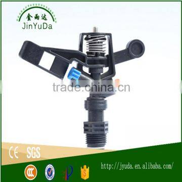 agriculture irrigation system using plastic and metal sprinkler