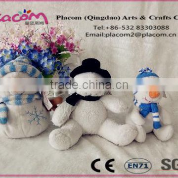 2016 Hot selling High quality Cute Holiday gifts and Promotional gifts Customzie Cheap Wholesale Plush toy Snowman