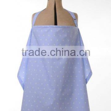 Custom Privacy Nursing Udder For Infant Wrap Large Roomy Breathable 100% Light Cotton true blue dot printed apron