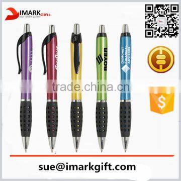 2016 popular promotional ballpoint pen with hole gripper