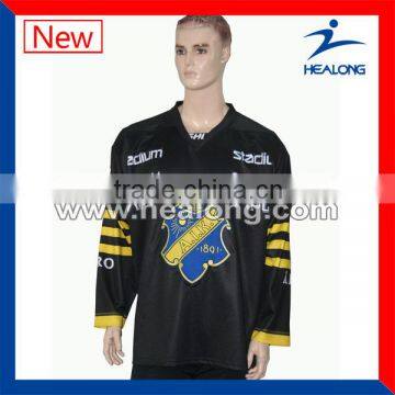 high quality wholesale embroidery sublimation ice hockey jersey