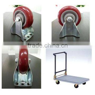 JY-401|4 Inch Fixed Industrial Wheel|Hand Trolley Fixed Caster|Heavy Duty Industry PU Wheel photo-5