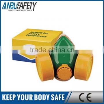 double cartridge half face chemical respirator with carbon