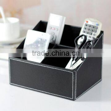 Wholesale Business Office Stationery, Black Luxury Leather Storage Boxes, Household Red Storage Box photo-3
