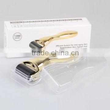 Medical grade derma roller 1200 needles titanium derma roller low price for skin rejuvnation