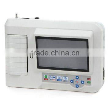 CE & FDA Approved Digital 6-channel Touch Screen Color Electrocardiograph ECG EKG Machine photo-6