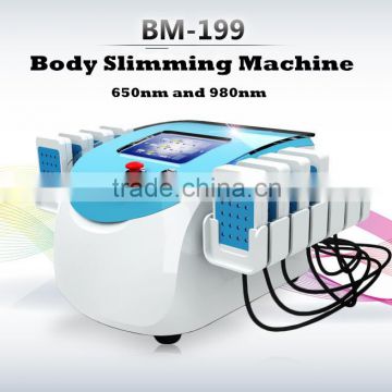 New Generation dual wavelength 650nm/980nm laser body slimming machine