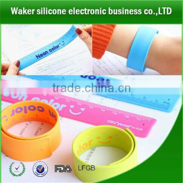 wholesale 2017 new product ruler / silicon ruler /silicone slap bracelet