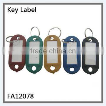 Plastic Hanging Label Key Chain