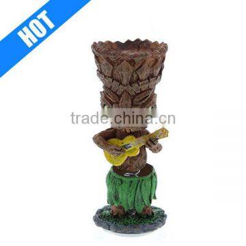 Hawaiian Miniature Dashboard Doll Tiki With Ukulele