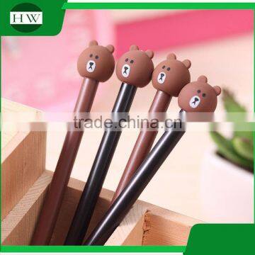 Promotional Wholesale Cheap Funny School Office Stationery Mini Cartoon Plastic Bear Roller Ball Point Pen photo-5