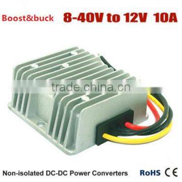 8v-40v to 12v 10a waterproof boost&buck DC-DC power converter