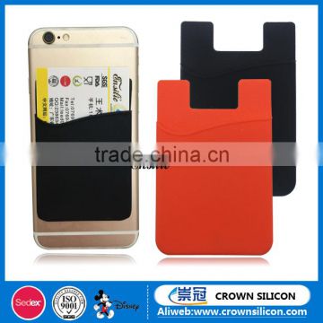 Custom any pantone color 3m silicon card holder phone