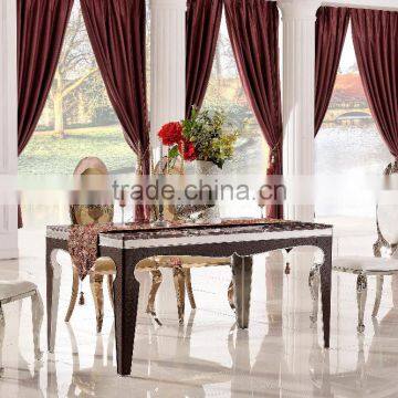 TH372 New Design Red Marble Modern Dining tabel