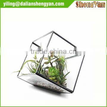 The Cube Shape Planter,geometric Glass Terrarium photo-2