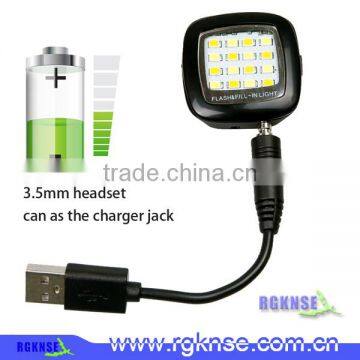 New Products 2016 ABS Front Camera Flash, Extenal Mini Selfie Led Flash Light With 16 Led Lights photo-3