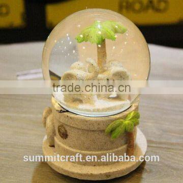 Imitation Stones Frosted Elephant Figurine Funny Animal Snow Globes photo-3