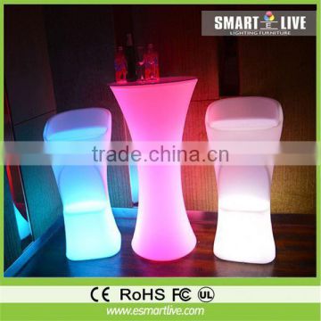 Acrylic led cocktail bar table/led cocktail bar table for banquet