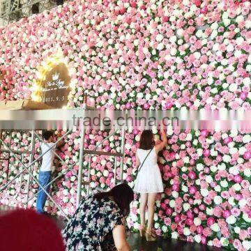 50cm x 50cm Decoration Artificial Plastic Silk Colorful Paper Flower Wedding Brick Wall Hanging E03 0101 photo-3