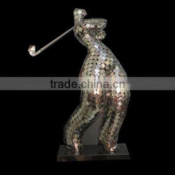 Casting Stainless Steel Abstract Fat Lady Yoga Sculpture