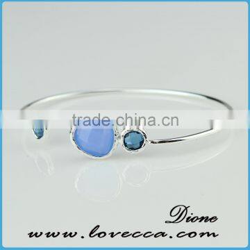 Cheap Cross Charm Silver Bangle Glass Bangles Bracelets