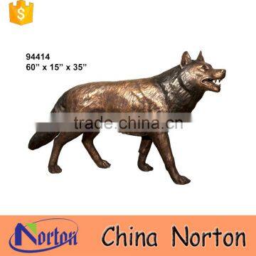 Artificial wild copper a wolf original statues NTBA-W009Y