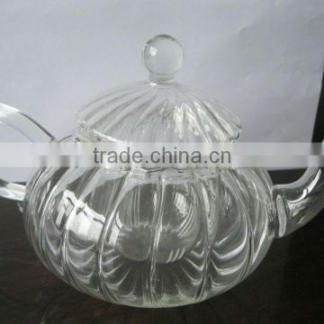 2013 new design borosilicate glass tea pot