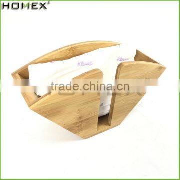 Bamboo Fan Shape Coffee Filter Holder Dispenser Rack Homex-BSCI Factory photo-2