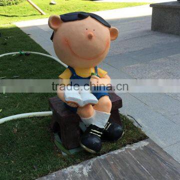FRP Student Figurine in Garden photo-4