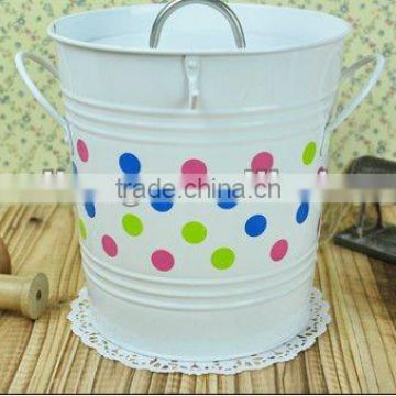 Galvanized Metal Ice Bucket with Lid