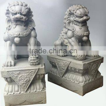 China fengshui home decoration marble lion statue for gate decoration