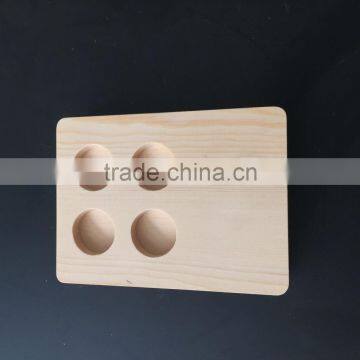 Hot sale natural pine wood cup holder