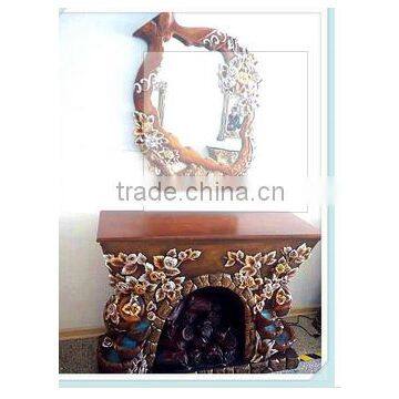 2014 hot sell antique resin electric Fireplace