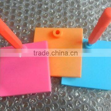 2016 Customized Eco Friendly Reusable Silicone Memo Pad With Ball Pen & Eraser photo-3
