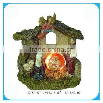 Christmas nativity water globe with led light