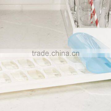 2016 Amazon Best Selling No-Spill Ice Cube Tray With Silicone Lid Ice Cube Mold photo-5