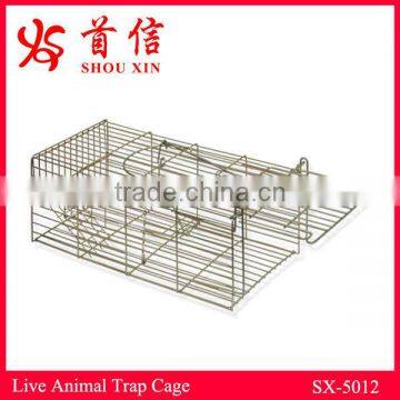 Pest control galvanized metal live animal catcher mouse rat humane cage trap SX-5012
