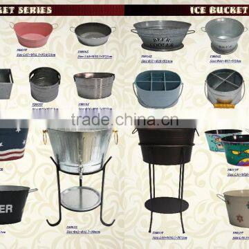 Household Summer Cooler Metal Ice Bucket