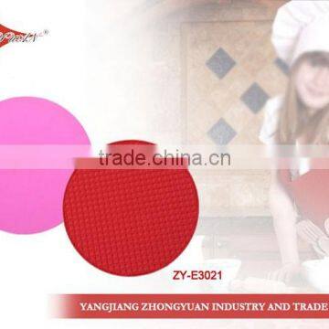 Food grade round shape heating resistant non-stick silicone mat for baking