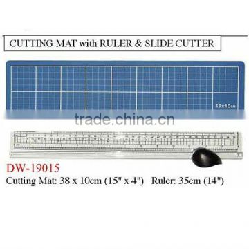 Cutting mat with RULER & SLIDER CUTTER