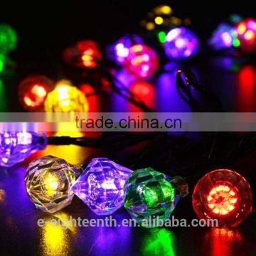 2015 new Solar power 20LED Diamond shaped Fairy String Light For Wedding Party Garden Christmas Tree Decoration